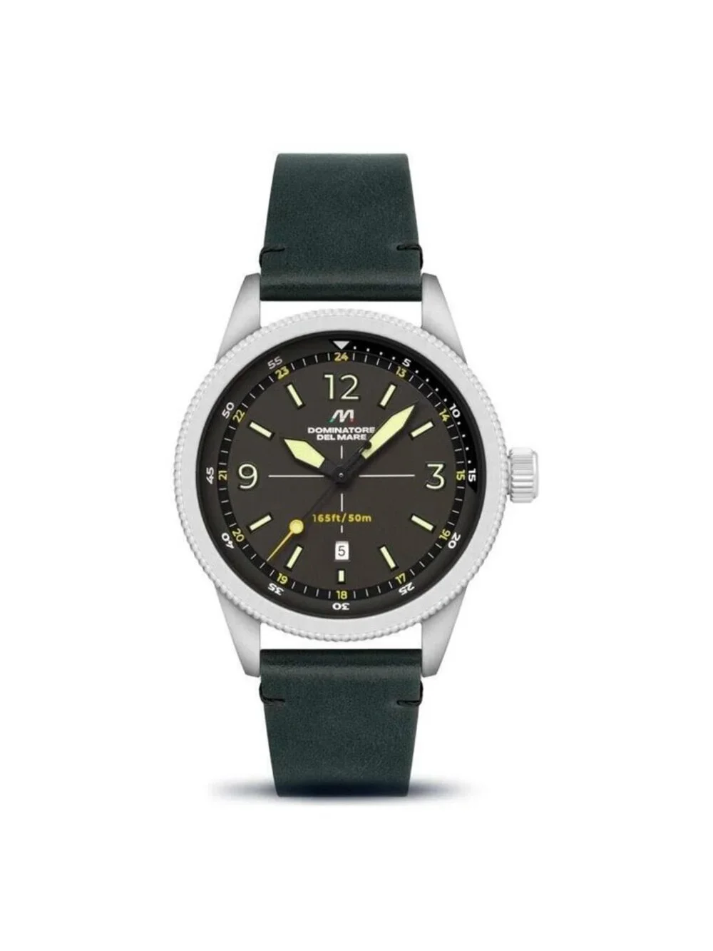 NWT Dominatore Del Mare Aviatore Quartz Green Dial Men's Watch